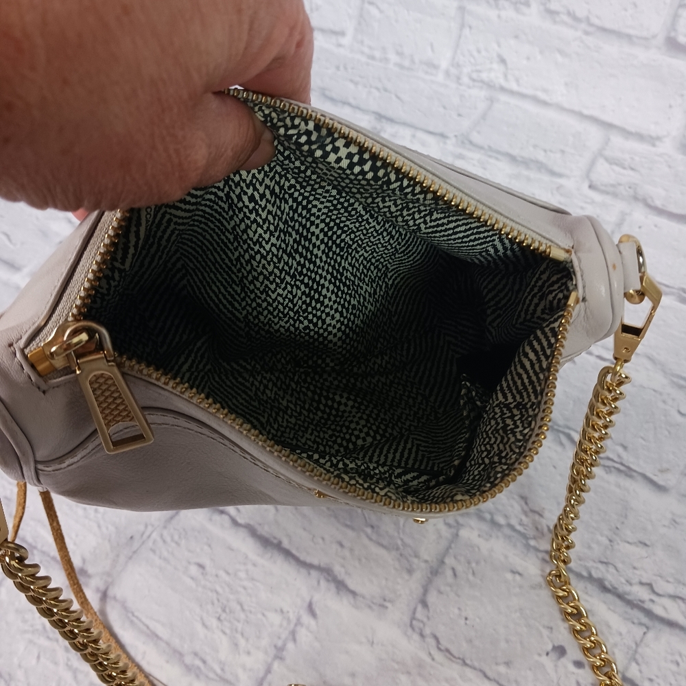 Rebecca Minkof beige leather crossbody bag - Picture 7 of 10